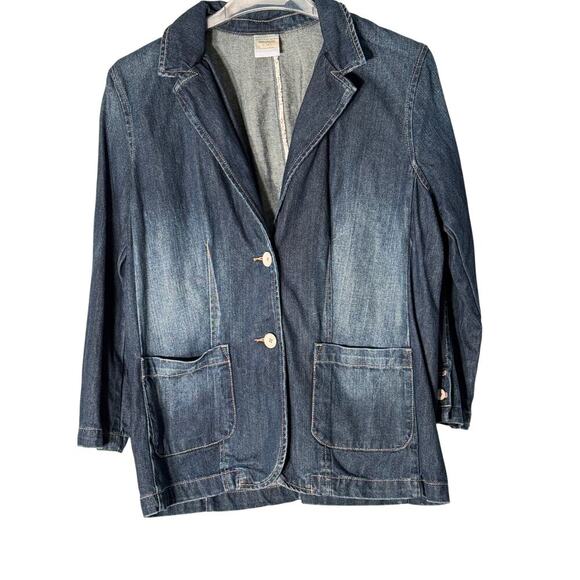 Inked and Faded Jean Jacket Women's Large - Picture 4 of 7